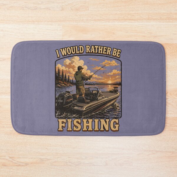 Item preview, I Would Rather Be Fishing Vintage Bass Boat Sunset Angler designed and sold by American Spirit.
