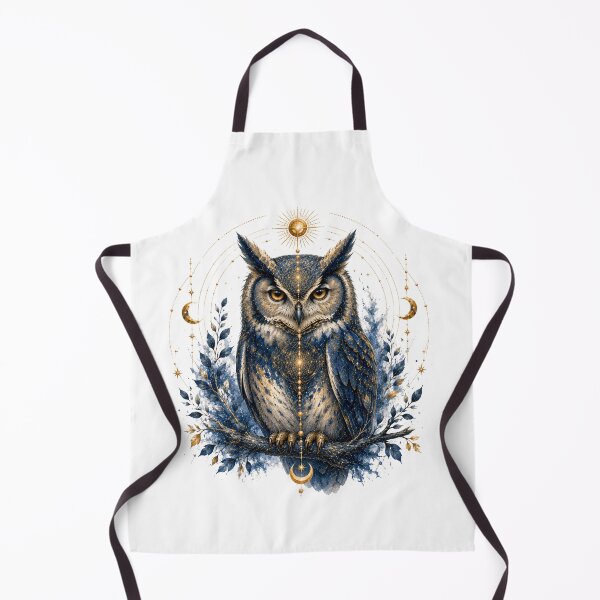 Item preview, Celestial Owl Spirit Animal Sacred Geometry Art designed and sold by KireaDesigns.