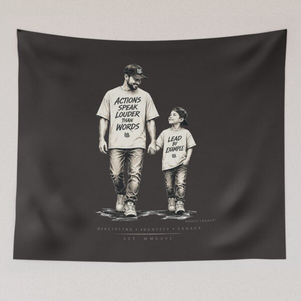 Item preview, ACTIONS SPEAK LOUDER THAN WORDS | Father Son Streetwear Graphic | BOOGY LEGACY™ designed and sold by BOOGY LEGACY™.