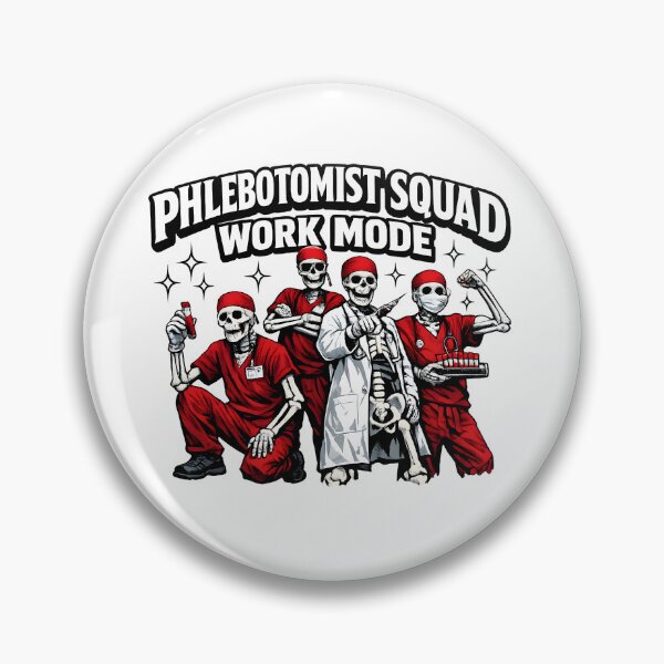 Item preview, Funny Skeleton Phlebotomist Squad Work Mode Halloween Medical Lab Tech Gift National Phlebotomist Recognition Week designed and sold by ClinicalHubs.