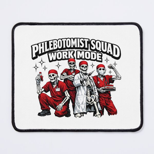 Item preview, Funny Skeleton Phlebotomist Squad Work Mode Halloween Medical Lab Tech Gift National Phlebotomist Recognition Week designed and sold by ClinicalHubs.