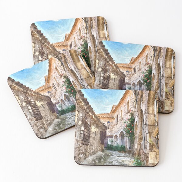 Item preview, Medieval street in Spain designed and sold by AsahiNoAme.