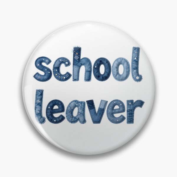 Item preview, SCHOOL LEAVER - IN DENIM FAUX LETTERING designed and sold by AlexOBrienArt.