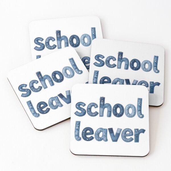 Item preview, SCHOOL LEAVER - IN DENIM FAUX LETTERING designed and sold by AlexOBrienArt.