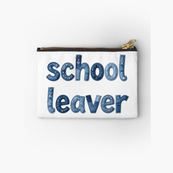 Item preview, SCHOOL LEAVER - IN DENIM FAUX LETTERING designed and sold by AlexOBrienArt.