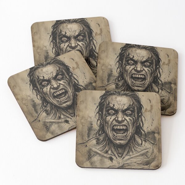 Item preview, Mad Berserker Rage Medieval Parchment Gothic Tapestry designed and sold by DarkOriginArts.
