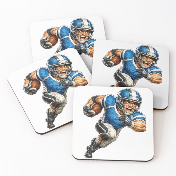 Item preview, Football Player Cartoon designed and sold by AlexLineArt.