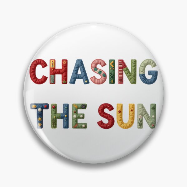 Item preview, CHASING THE SUN - IN COLORFUL FAUX LETTERING designed and sold by AlexOBrienArt.
