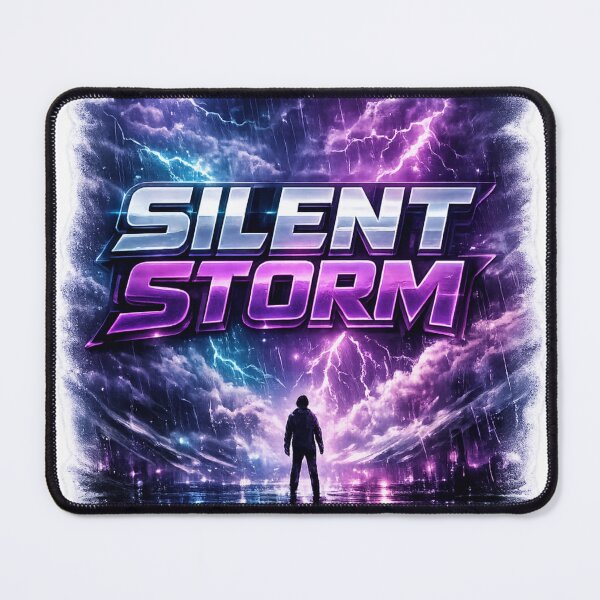 Item preview, Silent Storm Cyberpunk Sticker | Neon Rain Aesthetic Futuristic Quote Design designed and sold by Kannada Ink Studio.