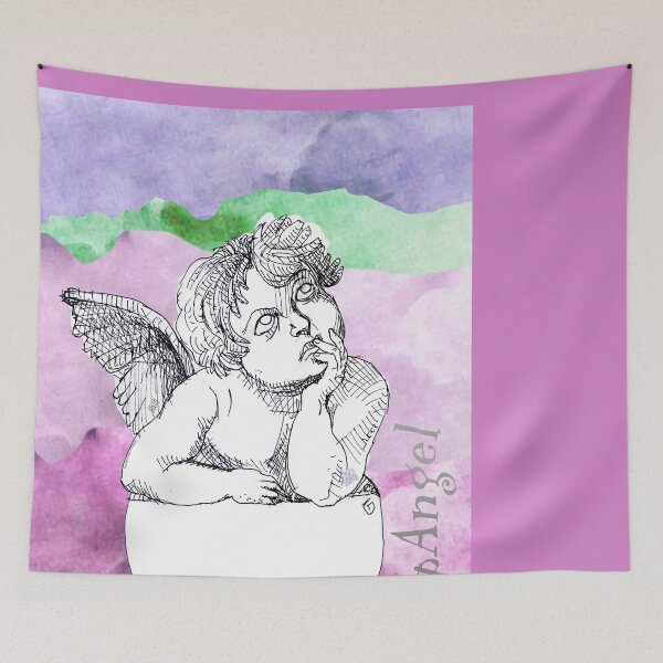 Item preview, Pop-Up Angel Among The Clouds (Original Ink Drawing by ACCI) designed and sold by VanyssaGraphics.