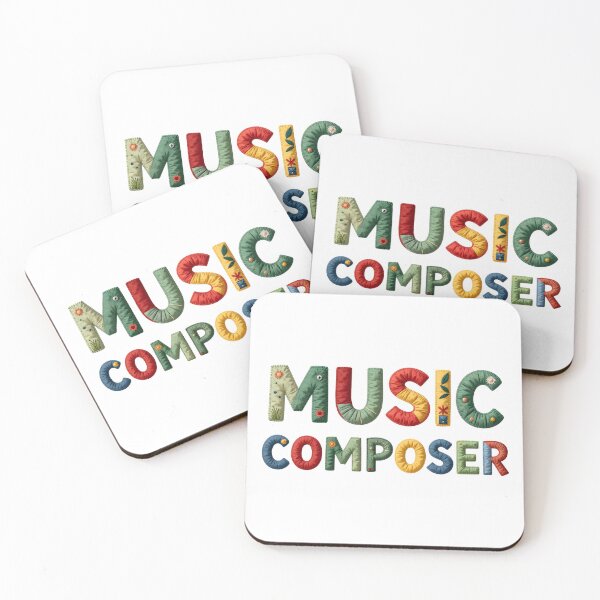 Item preview, MUSIC COMPOSER - IN COLORFUL FAUX LETTERING designed and sold by AlexOBrienArt.
