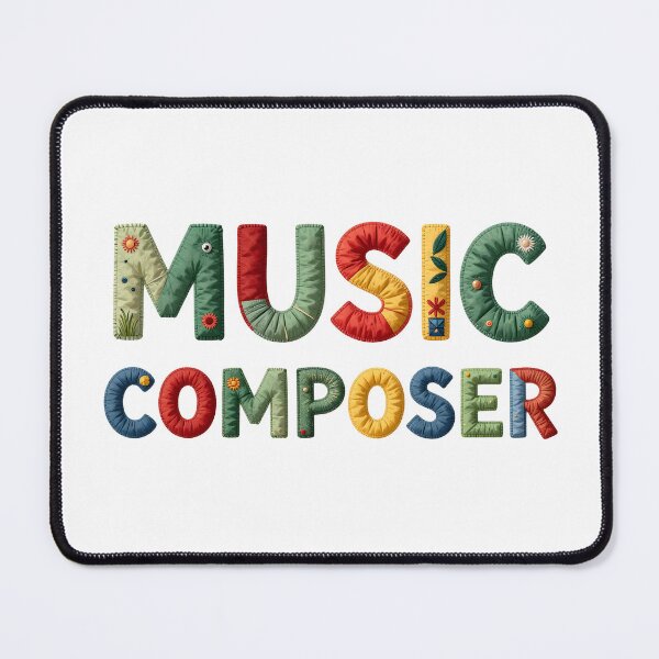 Item preview, MUSIC COMPOSER - IN COLORFUL FAUX LETTERING designed and sold by AlexOBrienArt.