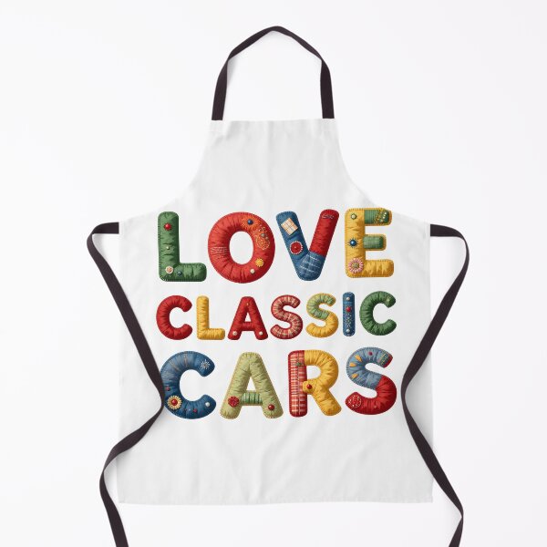 Item preview, LOVE CLASSIC CARS - IN COLORFUL FAUX LETTERING designed and sold by AlexOBrienArt.
