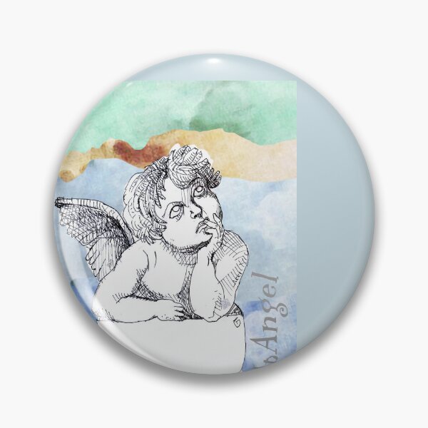 Item preview, Pop-Up Angel Among The Clouds (Original Ink Drawing by ACCI) designed and sold by VanyssaGraphics.