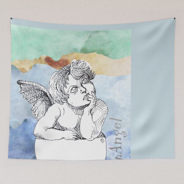 Item preview, Pop-Up Angel Among The Clouds (Original Ink Drawing by ACCI) designed and sold by VanyssaGraphics.