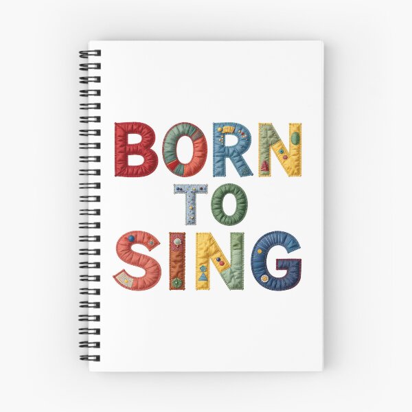 Item preview, BORN TO SING - IN COLORFUL FAUX LETTERING designed and sold by AlexOBrienArt.