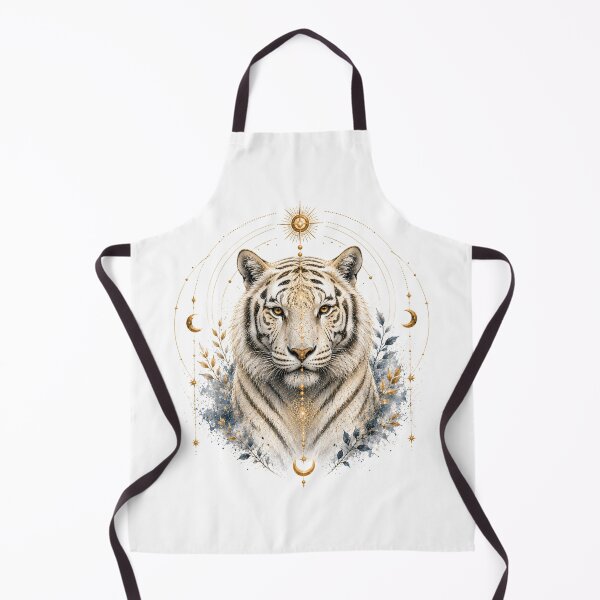 Item preview, Celestial White Tiger Sacred Geometry Spirit Animal Art designed and sold by KireaDesigns.