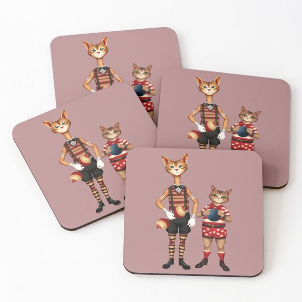 Item preview, Anthropomorphic Circus Cats | Gift for Circus Lover designed and sold by UnhingedBird.