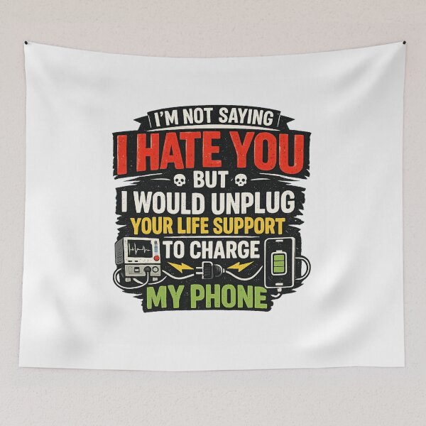 Item preview, Dark Humor Life Support Phone Charge Quote designed and sold by THISisIT-eshop.