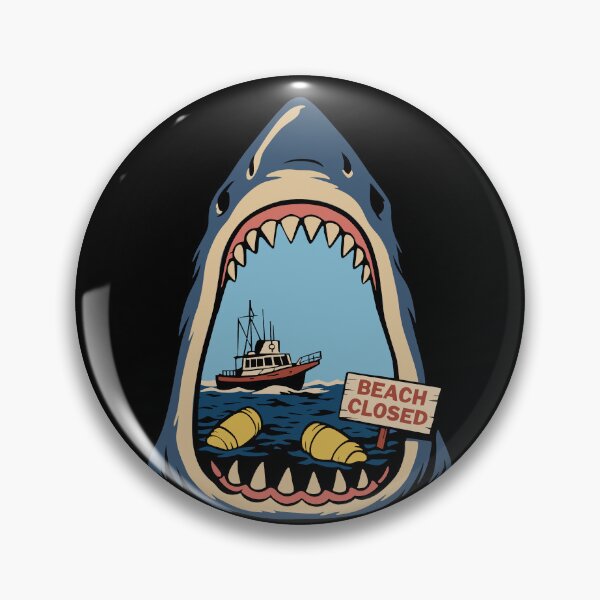 Item preview, Jaws Beach Closed Jaws Shark designed and sold by ChunkByChunk.