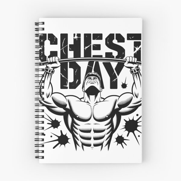 Aperçu de l'œuvre Lundi, jour des pectoraux – Design amusant pour motiver votre entraînement en salle de sport créée et vendue par Sparkofart07.