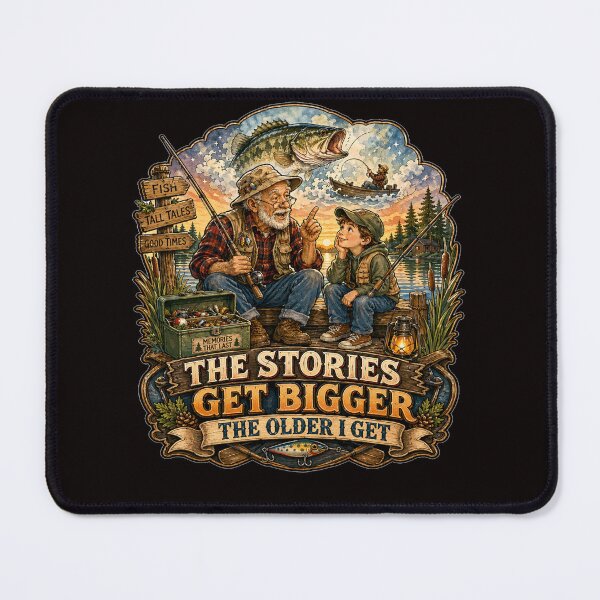 Item preview, Fishing Humor Design The Stories Get Bigger The Older I Get designed and sold by fantasticdesign.