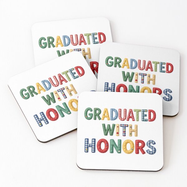 Item preview, GRADUATED WITH HONORS - IN FAUX LETTERING designed and sold by AlexOBrienArt.