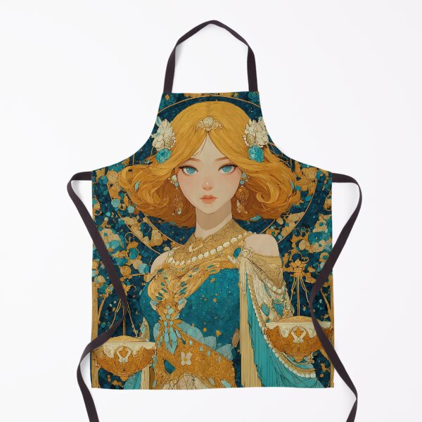 Item preview, Libra 2 - Golden Libra Goddess Mosaic Zodiac Art designed and sold by NikaNavi.