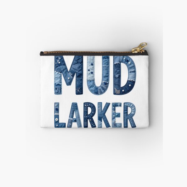 Item preview, MUD LARKER - IN DENIM FAUX LETTERING designed and sold by AlexOBrienArt.