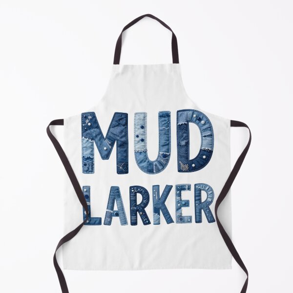 Item preview, MUD LARKER - IN DENIM FAUX LETTERING designed and sold by AlexOBrienArt.