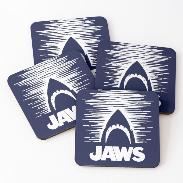Item preview, Jaws Silhouette jaws poster minimalist designed and sold by ChunkByChunk.