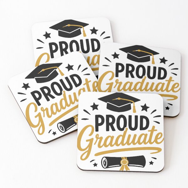 Item preview, Proud Graduate – Graduation Achievement Quote designed and sold by Gift Phrase Studio.