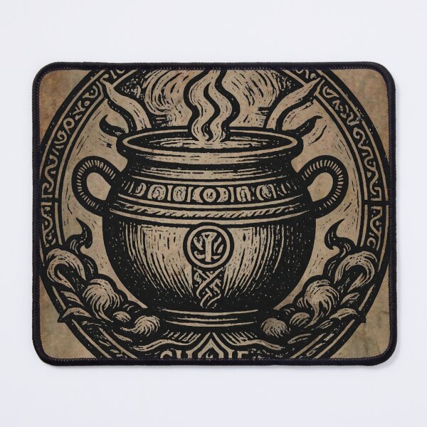 Item preview, Alchemist Cauldron Witchcraft Ritual Medieval Parchment Tapestry designed and sold by DarkOriginArts.