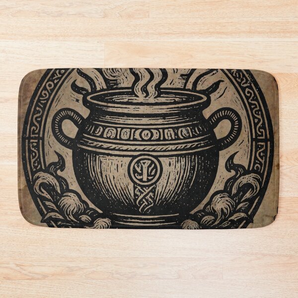 Item preview, Alchemist Cauldron Witchcraft Ritual Medieval Parchment Tapestry designed and sold by DarkOriginArts.