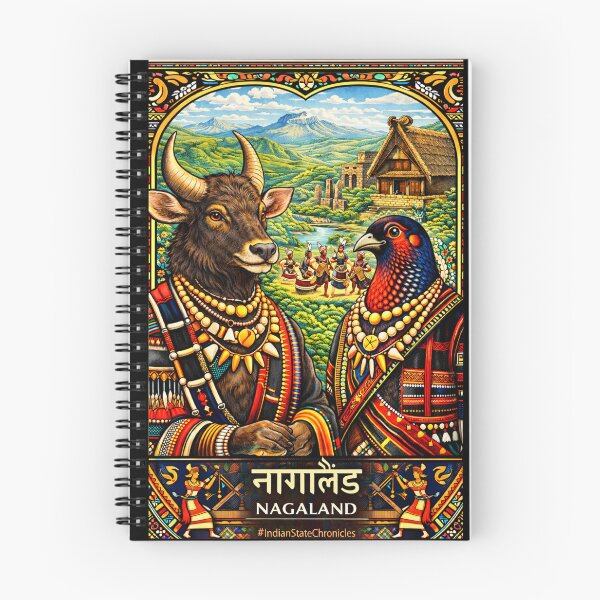 Item preview, Nagaland T-Shirt | Heritage Mithun & Blyth'S Tragopan Art | IndianStateChronicles designed and sold by freezed-frames.