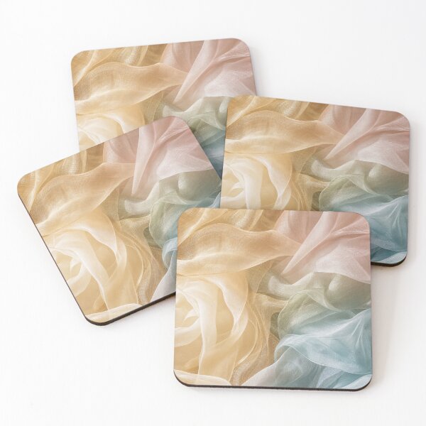 Item preview, Champagne Sheer Textile Waves designed and sold by frumixart.