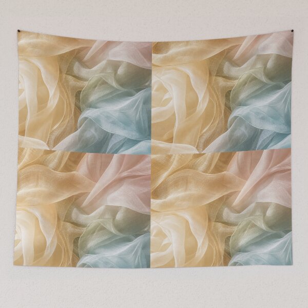 Item preview, Champagne Sheer Textile Waves designed and sold by frumixart.