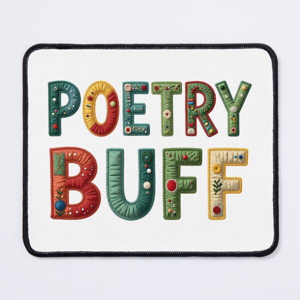 Item preview, POETRY BUFF - IN COLORFUL FAUX LETTERING designed and sold by AlexOBrienArt.