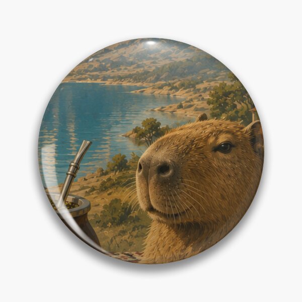 Item preview, Argentina Capybara Mate Vintage Travel Poster  designed and sold by Tienda-Vane.