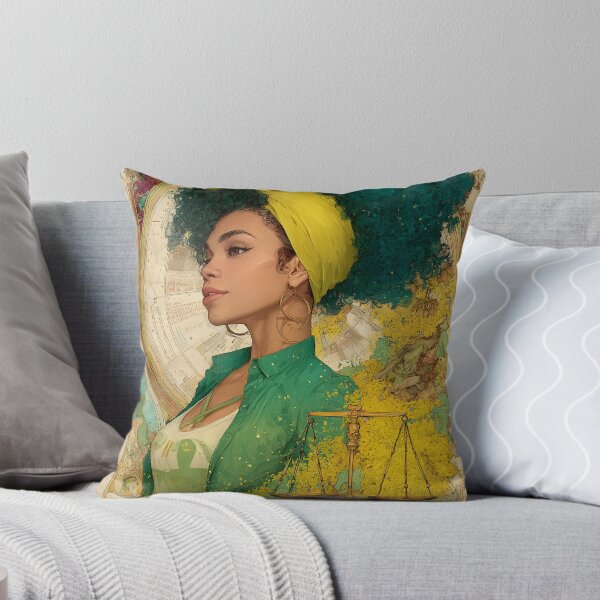 Item preview, Libra 3 - Teal Hair Libra Goddess Vintage Zodiac Art designed and sold by NikaNavi.