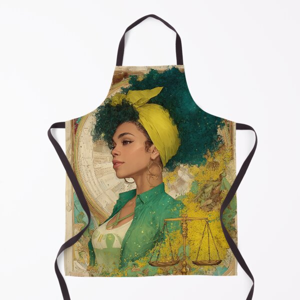 Item preview, Libra 3 - Teal Hair Libra Goddess Vintage Zodiac Art designed and sold by NikaNavi.