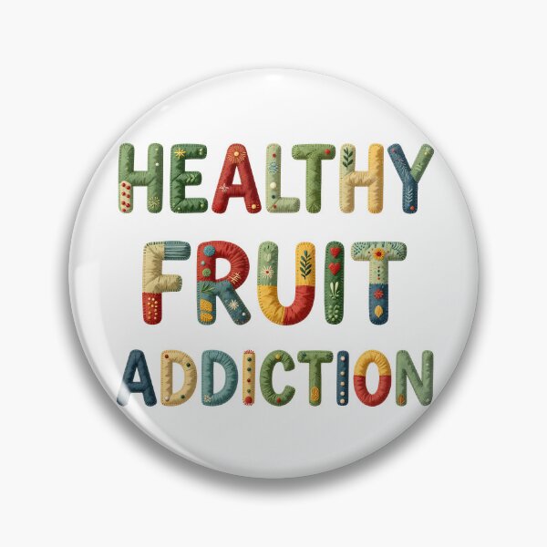 Item preview, HEALTHY FRUIT ADDICTION - IN COLORFUL FAUX LETTERING designed and sold by AlexOBrienArt.