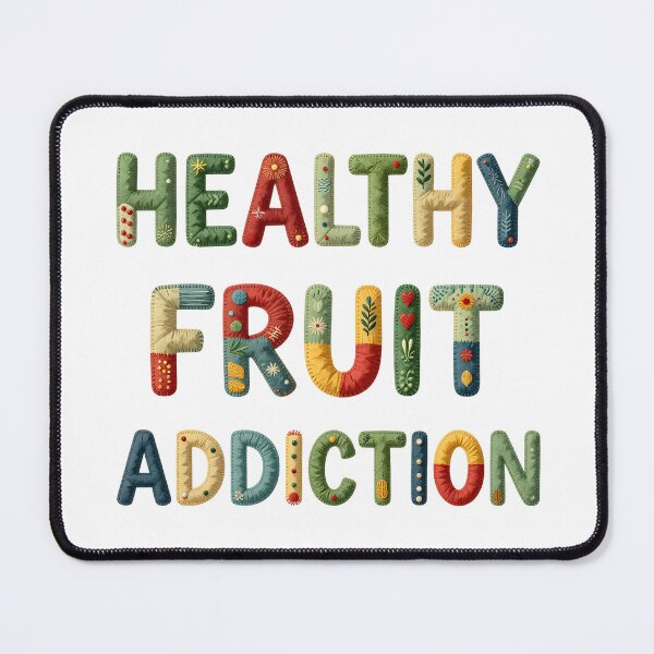 Item preview, HEALTHY FRUIT ADDICTION - IN COLORFUL FAUX LETTERING designed and sold by AlexOBrienArt.