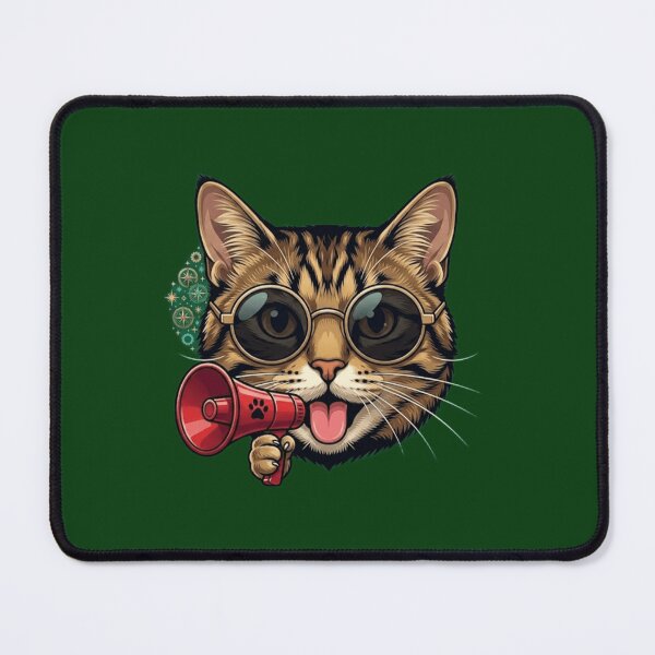 Item preview, Funny Cool Cat Sticker - Tabby Cat with Megaphone & Sunglasses Art designed and sold by zakman02.