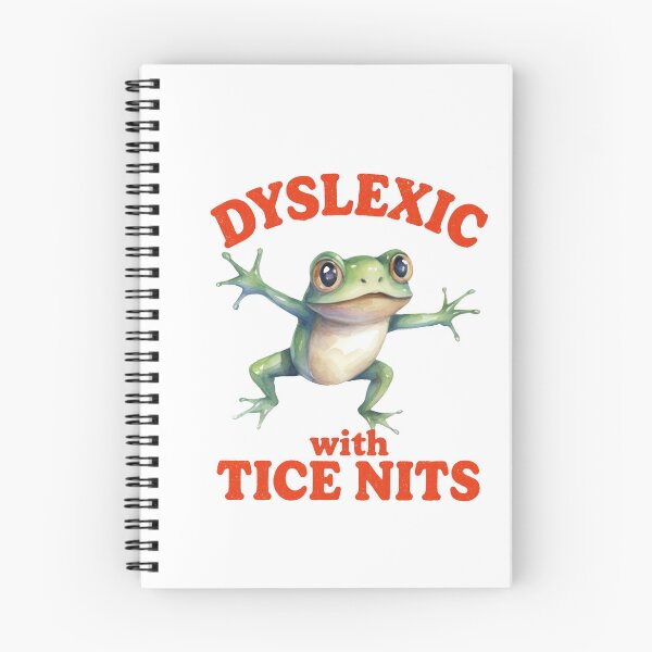 Item preview, Cute Watercolor Frog with Dyslexic with Tice Nits Quote | Funny Spoonerism Illustration designed and sold by Colorful-Garden.