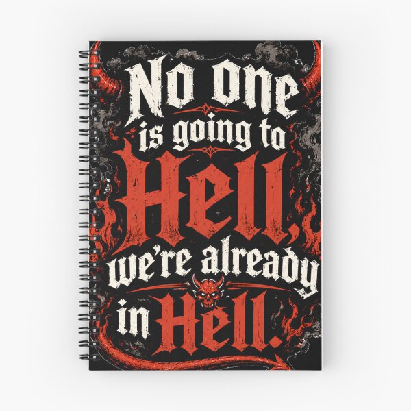 Item preview, We’re Already in Hell Gothic Dark Biker Humor Quote designed and sold by Maljonic.