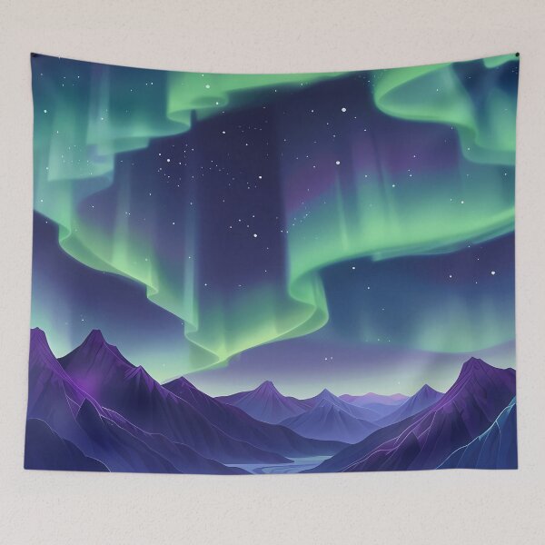 Item preview, Northern Lights Mountain  designed and sold by felix.illustrates.