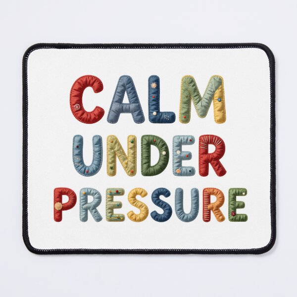 Item preview, CALM UNDER PRESSURE - IN COLORFUL FAUX LETTERING designed and sold by AlexOBrienArt.