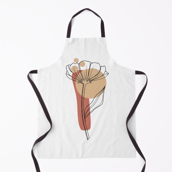 Item preview, Delicate Wildflower Line Drawing with Boho Terracotta Shapes designed and sold by ArtTinulyaOk.
