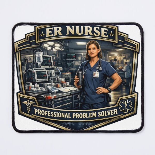 Item preview, ER Nurse Professional Problem Solver Funny Male Nurse Gift designed and sold by YMLux.